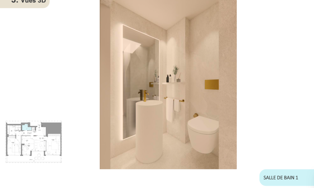 Appartement de 2 chambres en rénovation à Larvotto - 8/11